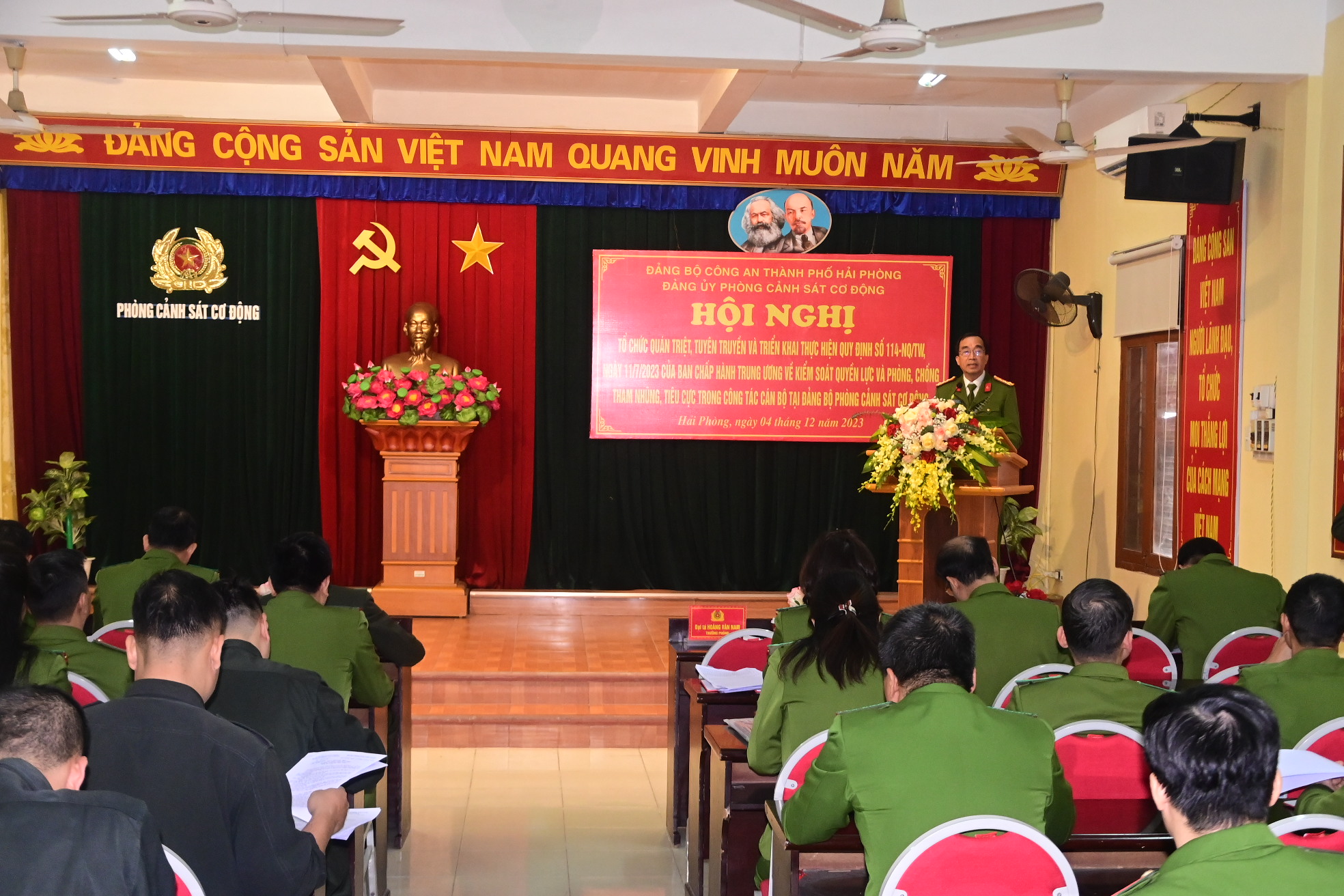 Phòng Cảnh sát cơ động: Quán triệt, triển khai Quy định 114-QĐ/TW của Ban Chấp hành TW về phòng, chống tham nhũng, tiêu cực